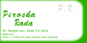 piroska rada business card